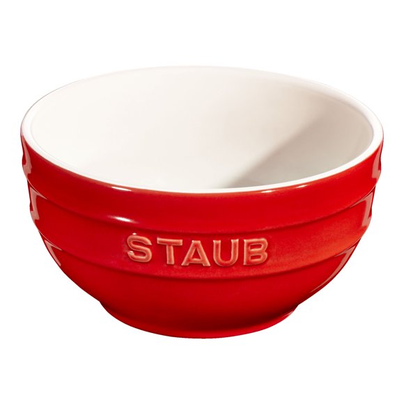 STAUB Ceramique 14 cm Ceramic Round Bowl, Cherry