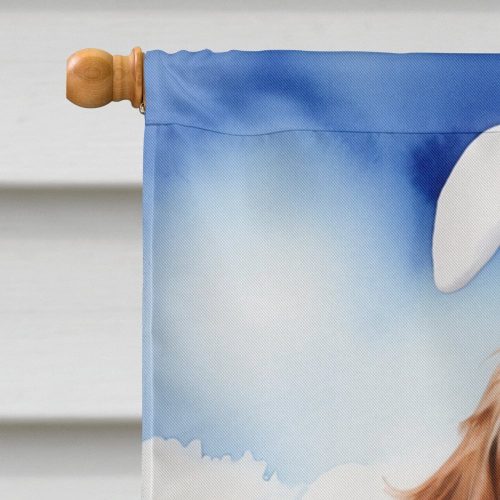 Welsh Springer Spaniel Easter Egg Hunt House Flag 28 in x 40 in