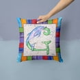 thumbnail image 2 of Carolines Treasures 8430-GPW1414 Beach and Seafood Decorative   Canvas Fabric Pillow 8430 14Hx14W multicolor, 2 of 4