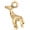 Gold, variant on Delight Jewelry Silver-tone Mini Giraffe - Large Goldtone Crystal Initial - A - Charm Necklace, 17.5" 2"