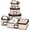 Beige, variant on China Storage Containers 5-Piece Set Moving Boxes for Dinnerware, Glasses, Plates, Mugs and Saucers Sturdy Quilted Microfiber Dish Organizer with Dividers for Seasonal Storage - Holds Set of 12