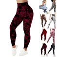 thumbnail image 2 of CENL Women Tie Dye Seamless Legging Workout Elastic Tights Booty Yoga Pants Sport Gym, 2 of 9