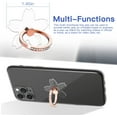 thumbnail image 4 of 2 Pcs Transparent Phone Ring Stand Holder Cell Phone Ring Holder Finger Grip 360 Degree Rotation (Rose Gold & Diamond-4), 4 of 5