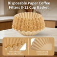thumbnail image 3 of 150 Count Coffee Filters Compatible with Bunn 8-12 Cup, Unbleached Paper Coffee Filters, Basket Style Coffee Filters 8-12 Cup, Commercial Coffee Filters for Smooth Brewing at Home or Cafe, 3 of 4