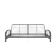 DHP Aiden Silver Metal Futon Frame with Coil Full Futon Mattress
