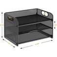 thumbnail image 5 of Samstar 3 Tier Mesh Paper Organizer Letter Tray with Handle, Black, 5 of 7