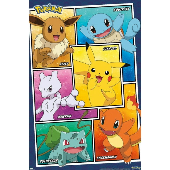 Pokémon - Group Collage Wall Poster, 22.375" x 34", Wall Poster
