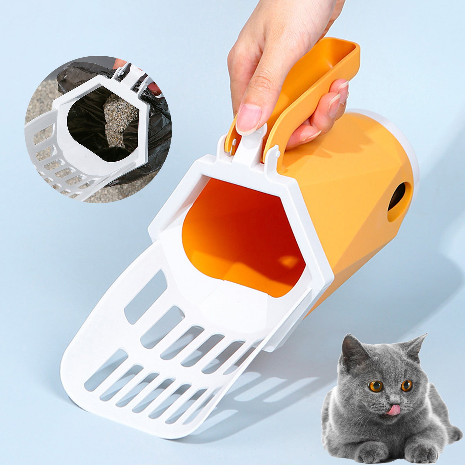 2pcs Antlers Decor Cat Litter Box & Shovel em 2023