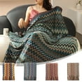 thumbnail image 1 of Sentmoon Big Blanket Throw Blankets for Couch Bohemian Sofa Cover Blanket Decorative Blanket Knit Blanket Office Nap Blanket Air Conditioner Blanket Sofa Blanket for Office and Nap, 1 of 7