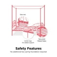 thumbnail image 4 of DHP Canopy Metal Bed, Full, Pink, 4 of 10