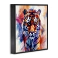 thumbnail image 3 of Stupell Industries Fierce Vibrant Tiger Animals Painting Black Framed Art Print Wall Art, 12 x 12, 3 of 8