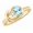 Aquamarine, variant on 1 to 6 Carat Oval 14K Yellow Gold LAB GROWN Gemstone and LAB GROWN Diamond Engagement Ring (1ct Center, AAAA Heirloom Quality) Emerald 1 Carat Size: 6