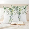 thumbnail image 3 of Summer Eucalyptus Leaves Outdoor Waterproof Pillow Covers, Pastoral Rustic Botanical Decorative Square Throw Pillowcase Sofa Cushion Sham for Patio/Couch/Chair, 18"x18" 2 Pack, 3 of 8