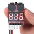 thumbnail image 2 of 5 Pcs 2-in-1 Lipo Battery Low Voltage Alarm Checker 1-8s Battery Monitor Buzzer with LED Indicator Battery Voltage Detector for Li-ion/LiMn/Li-Fe, 2 of 5