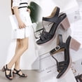 thumbnail image 5 of Wedge Sandals for Women Bohemia Ankle Strap Buckle Sandals Open Toe Summer Platform Shoes Sandal, 5 of 6