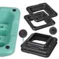 thumbnail image 3 of SuperDeal 16-in Aerobic Stepper Height Adjustable Exercise Workout Step Platform W/4 Risers for Home Gym Fitness, Green, 3 of 7