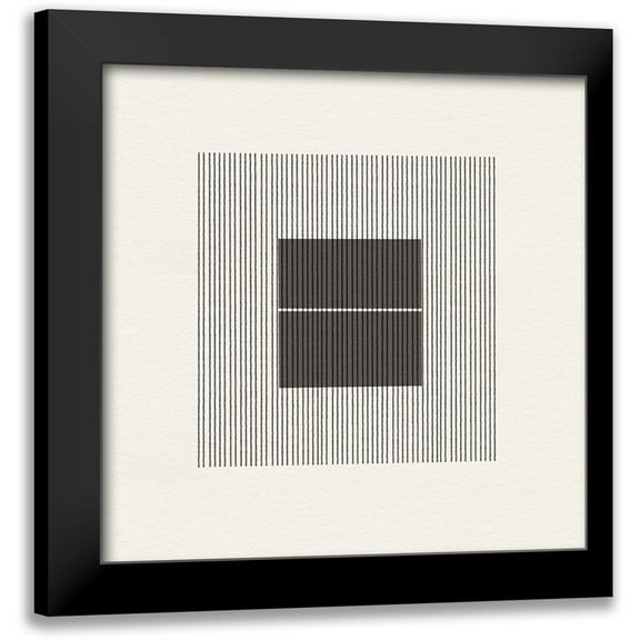 The Miuus Studio 12x12 Black Modern Framed Museum Art Print Titled - Paper Object No6