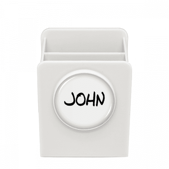 Special Handwriting English Name JOHN Desk Pencil Holder Cup Pen Organizer