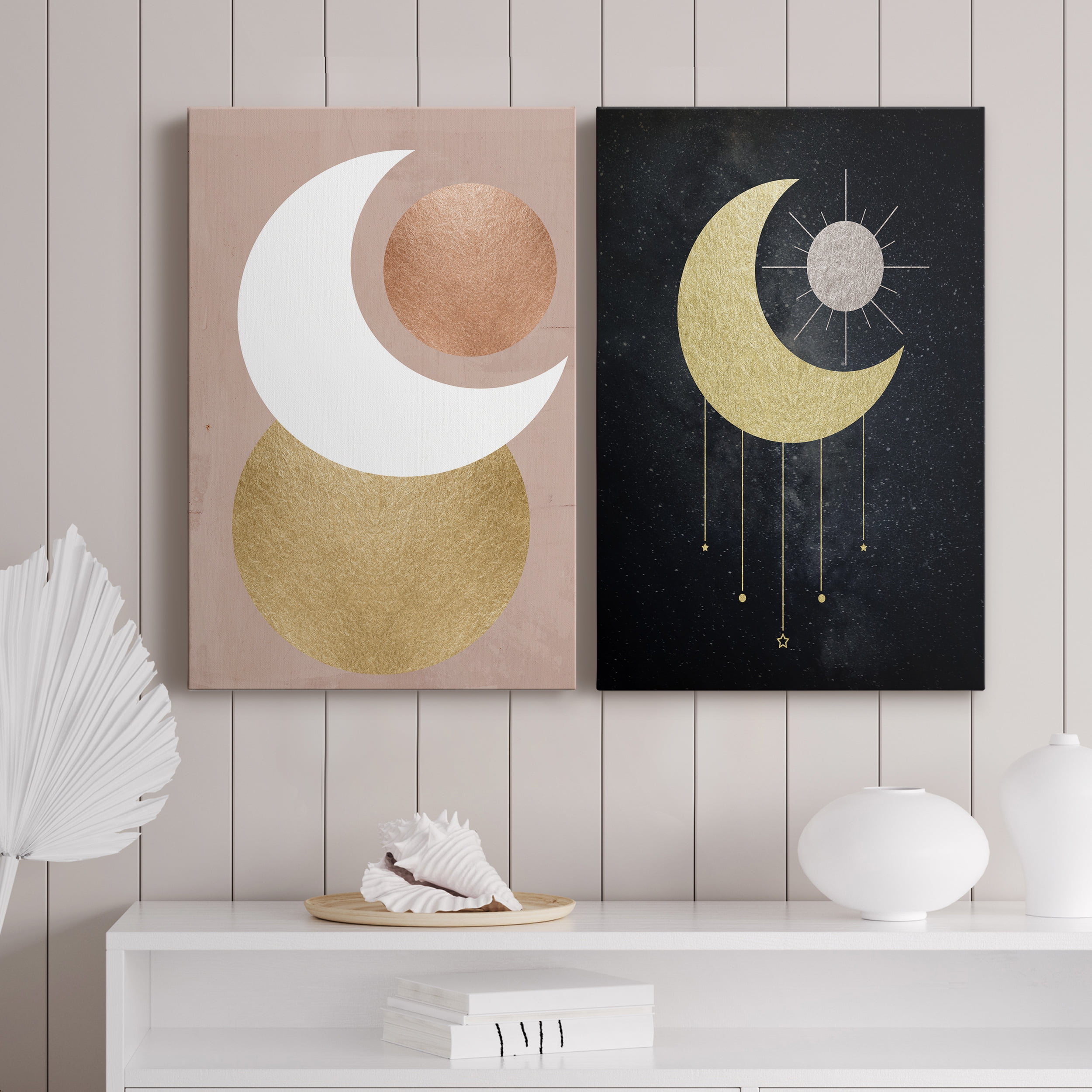 Lunar Mystic Premium Gallery Wrapped Canvas - Ready to Hang - Set of 2 - 24 x 36 Each