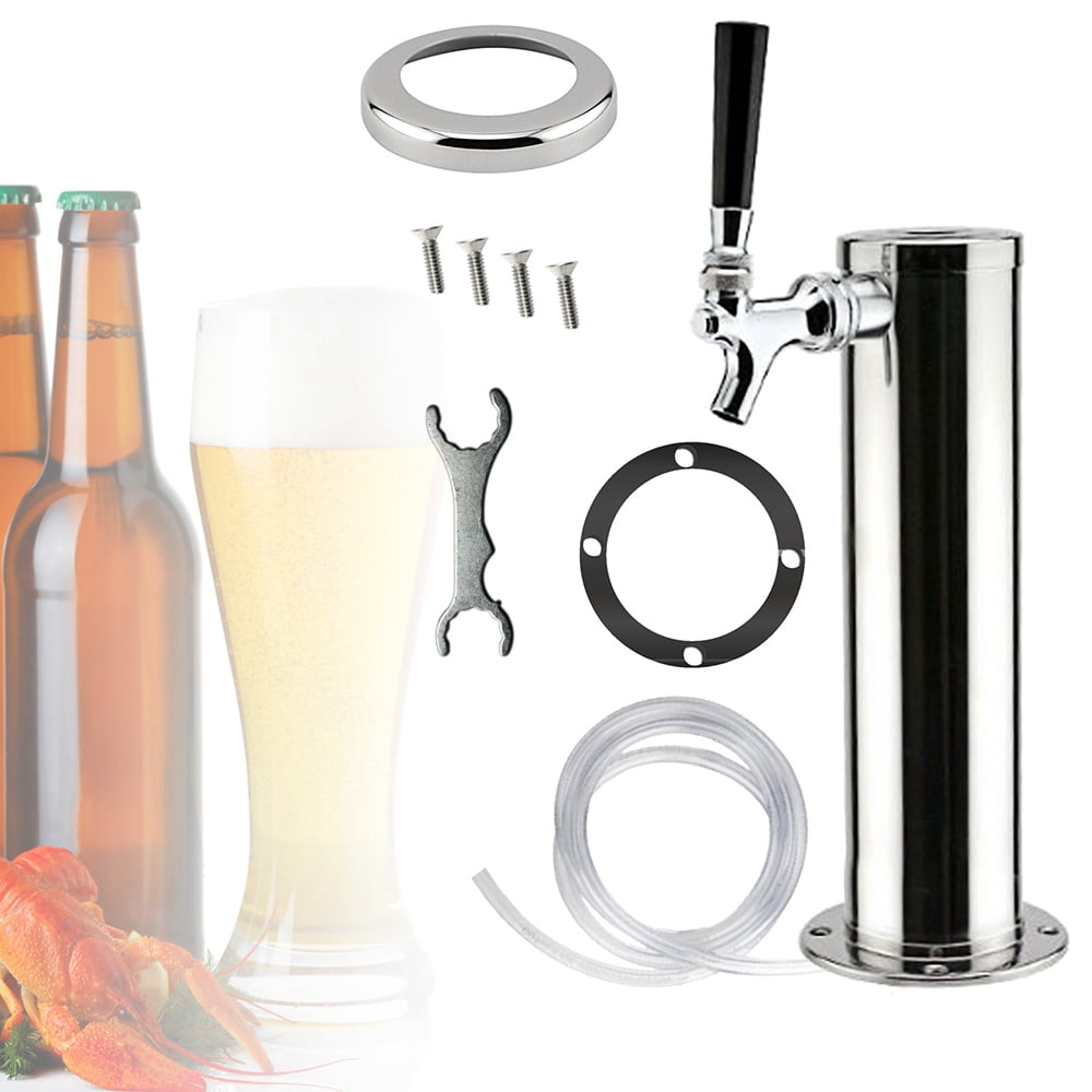 Miumaeov Beer Tower Dispenser Beer Faucet Draft Beer Tower Tap Dispenser Stainless Steel Beer Tap for Home Brewing Beer Kegging Bar Party