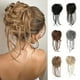 thumbnail image 2 of Xiao Hua Moño desordenado, extensión de moño recogido despeinado, banda elástica para el cabello, moño rizado, coletero para mujer, rubio B, 2 of 3