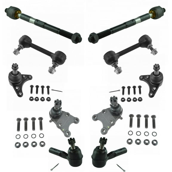 TRQ Front Upper Lower Ball Joints Inner & Outer Tie Rods Sway Links Kit for GM PSA65703 Fits select: 2006-2012 CHEVROLET COLORADO, 2006-2012 GMC CANYON
