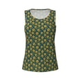 thumbnail image 4 of Lsque Yellow Floral Printed Workout Tank Tops for Women, Athletic Sports Tank Tops, Compression Sleeveless Dry Fit Shirts,Sleeveless Yoga Shirt-XX-Large, 4 of 9