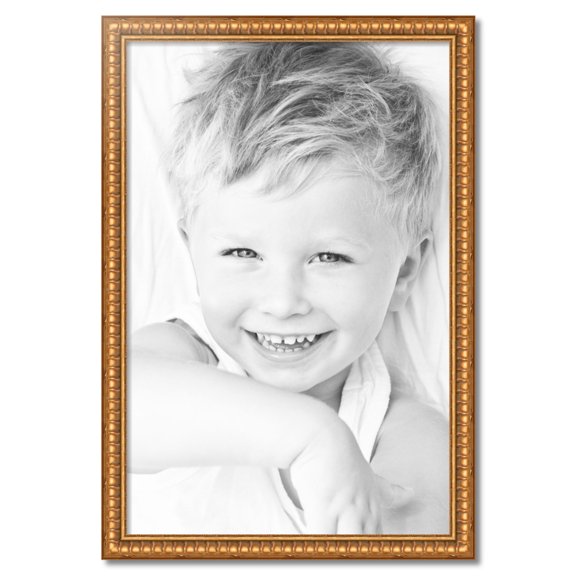 ArtToFrames 27" x 41" Gold Picture Frame, 27x41 inch Gold Wood Poster Frame (WOM-4293)