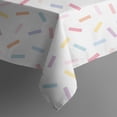 thumbnail image 3 of 60x60in(152x152cm) Square Tablecloth, Waterproof Polyester Table Cover, Wrinkle Resistant & Washable Fabric for Dining, Kitchen, Picnic, Sweet Candy Print, 3 of 6