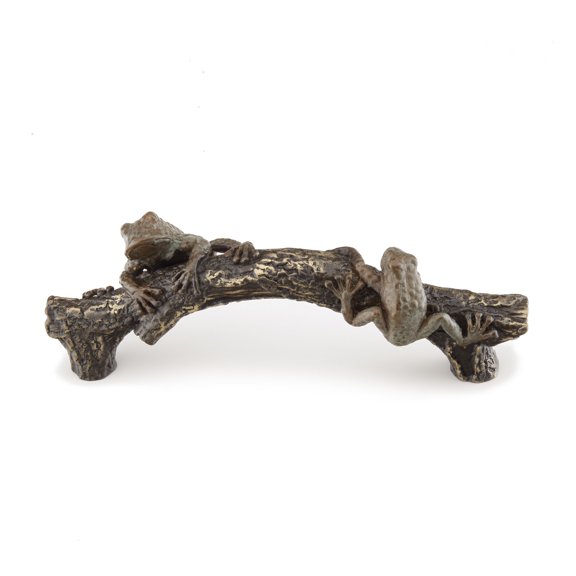 Schaub And Company 895-PBZ-HBZ Nature 5-1/2" Center To Center Solid Brass Designer Frog