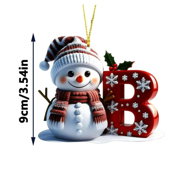 Adornos navideños personalizados con letras 2025 | Colgante acrílico para decorar el árbol | Adornos navideños personalizables para la decoración del hogar