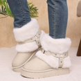 thumbnail image 6 of Womens Winter Snow Boots Thick Soled Extra Thick Warm Anti-Slip Fashion Fuzzy Shoes Beige 6.5, 6 of 7