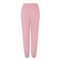 thumbnail image 6 of IYYVV Womens Sweat Pants with Pockets Elastic Waistband Petite Lounge Pants Baggy Sweatpants Solid Color Sweatpants Joggers Pink XL, 6 of 6