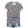 thumbnail image 4 of ATENAR Shirts for Women Crew Neck Shirts Short Sleeve Summer Tops Coffee 3XL, 4 of 6