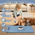 thumbnail image 4 of Dog Food Mat Large - 28" x 20" Silicone Pet Feeding Tray - Waterproof Dog Pet Cat Feeding Mat with Edges - Non Slip Pet Dog Cat Food Bowl Mats Placemat -Pet Water Mats for Carpet - Blue, 4 of 7
