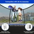thumbnail image 6 of Kumix Trampoline 8 10 12 14 15 16FT, 1000LBS Upgraded Trampoline for 3-4 Kids with Light, Sprinkler, Socks, Recreational Trampoline with Basketball Hoop, Wind Stakes, Outdoor No Gap Dsign Trampoline, 6 of 8
