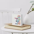 thumbnail image 6 of Zomyto 7x7 Inches Inspirational Quote Wooden Box Sign Decorative Do the Things That Make You Happy Wood Box Sign Home Decor Motivational, 6 of 7