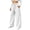 White, variant on cocolona Womens Casual Loose Athletic Pants Elastic Waist Drawstring Wide Leg Gym Workout Trousers with Pockets