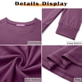 thumbnail image 6 of MOSHU 3 Pack Pullover Sweatshirts for Women Crew Neck Long Sleeve Shirts Casual Loose Fit Sweatshirts Curved Hem Tunic Tops, 6 of 9