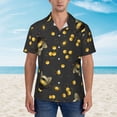 thumbnail image 4 of Daiia Bumblebee Hawaiian Shirt for Men Gentle Cotton Regular Short Sleeve Casual-X-Large, 4 of 9