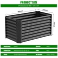 thumbnail image 3 of Raised Garden Bed, 4×2×2ft Large Outdoor Metal Planter Box,120 Gal Soil Capacity, Galvanized Raised Garden Bed Kit for Flower Plants, Fruits, Vegetable Herbs, 3 of 8
