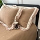 thumbnail image 5 of Colcha fina acolchada con volantes de encaje, funda de cama, colchón, Sábana, colcha de verano con fundas de almohada, tamaño Queen, 3 uds., 5 of 5
