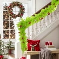 thumbnail image 5 of HaiSphere 9FT Christmas Garland Made Of UV Resistant Material, Artificial Christmas Garland Ornaments, Reusable Green Faux Cedar Garland For Mantel Stairs Porch, 5 of 8