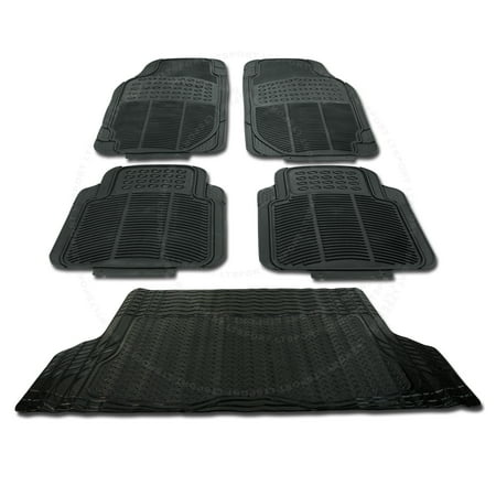 Honda Civic Hybrid Trunk - Fit 90-14 HONDA ACCORD SET RUBBER ALL SEASON CAR/SUV/VAN FLOOR & TRUNK MATS SET Fit Honda Accord Accord Crosstour Civic
