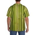 thumbnail image 7 of Goofa Green Bamboo Fence Printed Men's Casual Short-sleeved Shirt,Lightweight Breathable Button-down,Summer Casual men's top,Versatile Fashion shirt-Large, 7 of 7