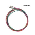 thumbnail image 1 of 6pcs/Set Rainbow Colors Colorful Acoustic Guitar Strings Musical Instruments Replacement Steel Chord Wire, 1 of 7