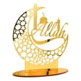thumbnail image 3 of Placa acrílica Eid Mubarak, decoración musulmana, suministros para fiestas, para la mesa de la oficina en casa. Oro A, 3 of 9
