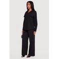 thumbnail image 3 of Women's Ribbed Knit Button Front Collared Blouse, 3 of 4