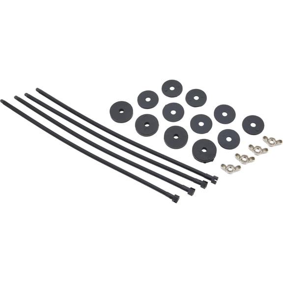 Speedway Motors Universal Fan Shroud and Cooler Mounting Kit with Plastic Through-Core Fasteners, Spacers, Washers and Wing Nuts for Easy Radiator Fan Installation