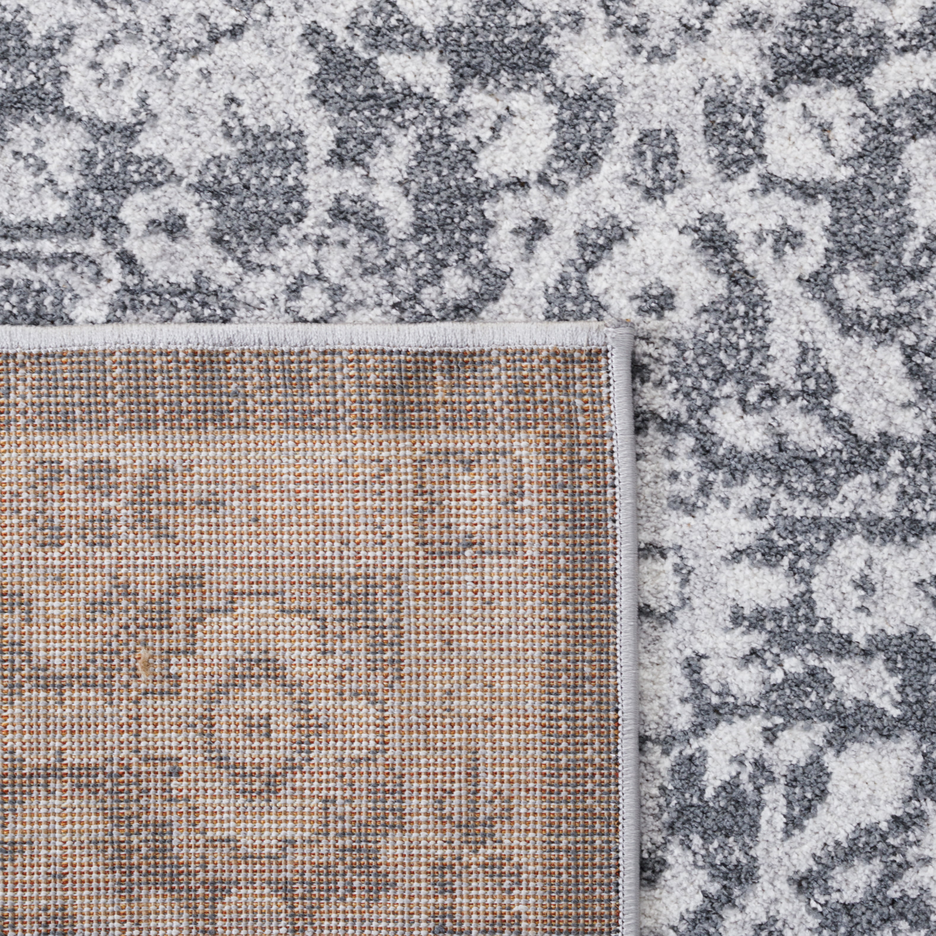 SAFAVIEH Toscana Caryn Medallion Polyester Area Rug, Ivory/Dark Grey, 8' x 10'